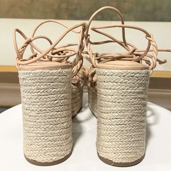 🌸MARC FISHER🌸 Oliver Lace Up Espadrille Platform Wedge Sandals Size: 9M - Picture 6 of 9